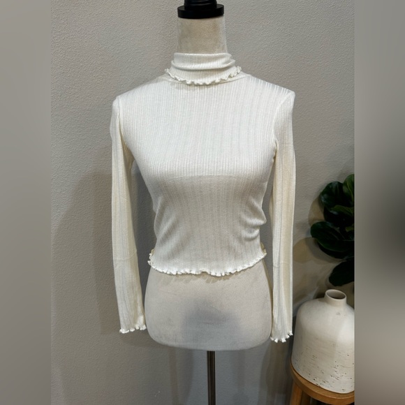 SOLD 🤑 Madewell Soju Crop Turtleneck Solid - Picture 4 of 5